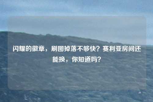 闪耀的徽章，刷图掉落不够快？赛利亚房间还能换，你知道吗？