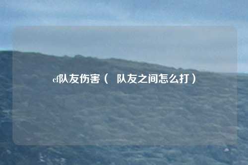 cf队友伤害（  队友之间怎么打）