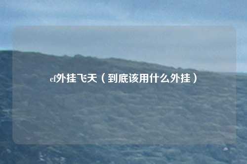 cf外挂飞天（到底该用什么外挂）