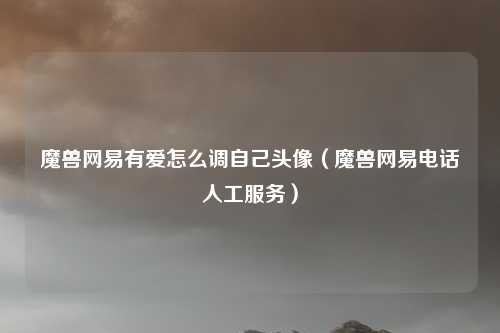 魔兽网易有爱怎么调自己头像（魔兽网易电话人工服务）