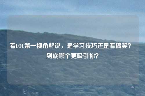 看LOL第一视角解说，是学习技巧还是看搞笑？ 到底哪个更吸引你？