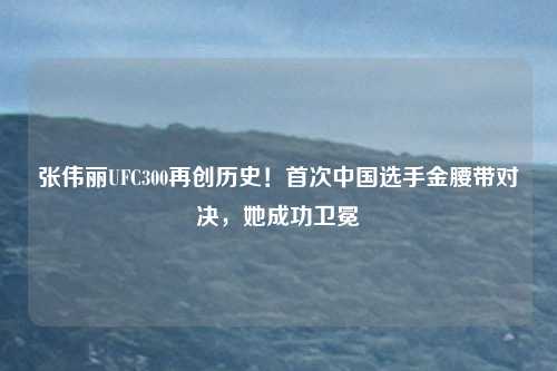 张伟丽UFC300再创历史！首次中国选手金腰带对决，她成功卫冕