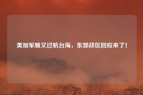 美加军舰又过航台海，东部战区回应来了！