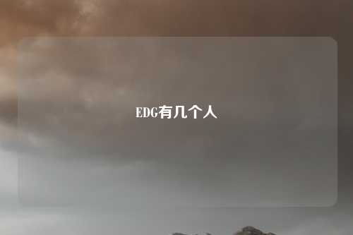 EDG有几个人
