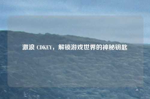激浪 CDKEY，解锁游戏世界的神秘钥匙