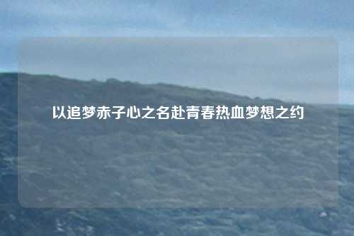 以追梦赤子心之名赴青春热血梦想之约