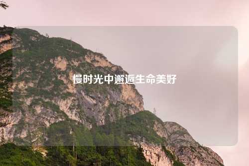 慢时光中邂逅生命美好