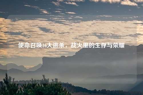 使命召唤16大逃杀，战火里的生存与荣耀