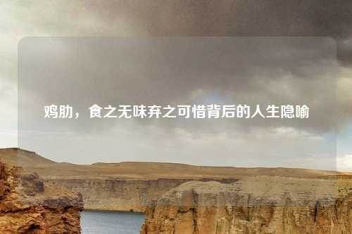 鸡肋，食之无味弃之可惜背后的人生隐喻