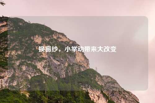 换窗纱，小举动带来大改变