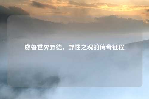 魔兽世界野德，野性之魂的传奇征程
