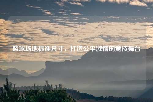 篮球场地标准尺寸，打造公平激情的竞技舞台