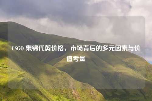 CSGO 集锦代剪价格，市场背后的多元因素与价值考量