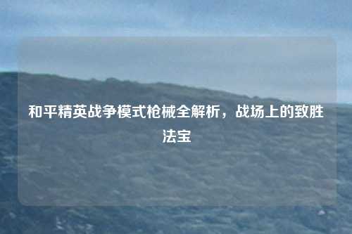 和平精英战争模式枪械全解析,战场上的致胜法宝 和平精英战争模式枪械全解析,战场上的致胜法宝