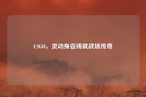 CSGO,灵动身姿铸就战场传奇 CSGO,灵动身姿铸就战场传奇