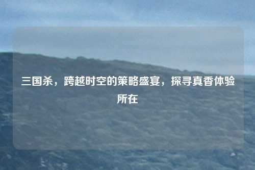 三国杀，跨越时空的策略盛宴，探寻真香体验所在