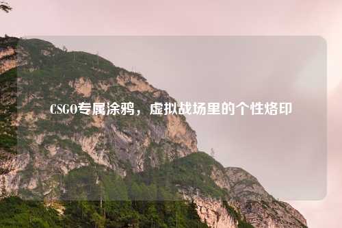 CSGO专属涂鸦，虚拟战场里的个性烙印