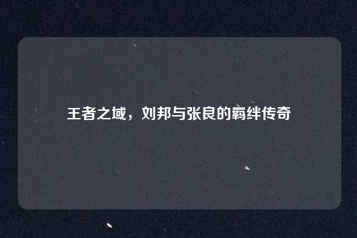 王者之域,刘邦与张良的羁绊传奇