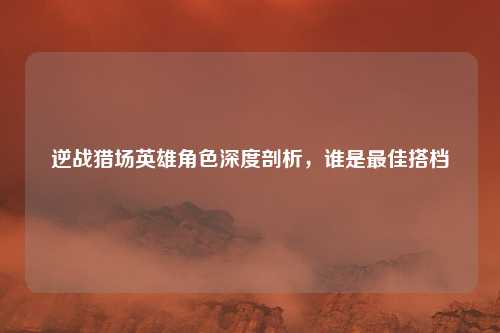 逆战猎场英雄角色深度剖析,谁是最佳搭档