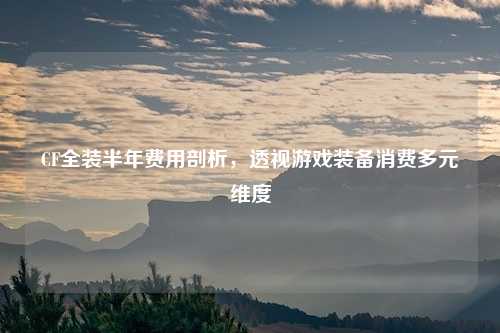 CF全装半年费用剖析，透视游戏装备消费多元维度