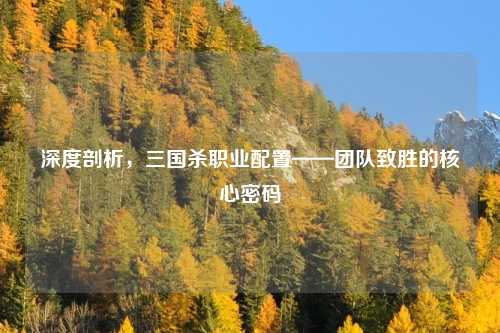 深度剖析，三国杀职业配置——团队致胜的核心密码