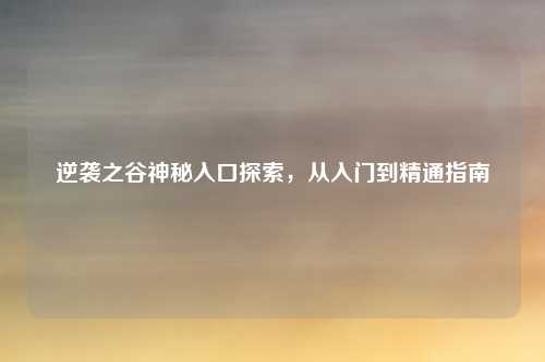 逆袭之谷神秘入口探索，从入门到精通指南