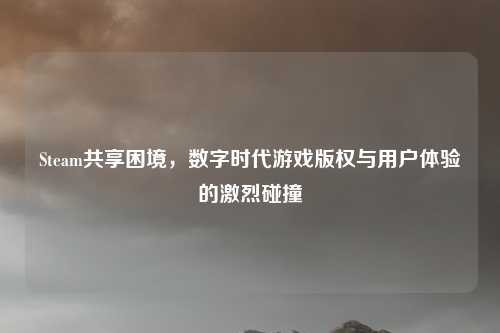 Steam共享困境，数字时代游戏版权与用户体验的激烈碰撞