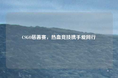 CSGO慈善赛,热血竞技携手爱同行