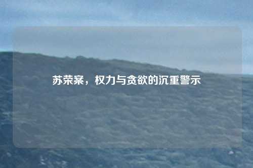 苏荣案，权力与贪欲的沉重警示