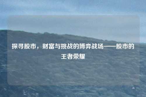 探寻股市,财富与挑战的博弈战场——股市的王者荣耀